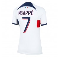 Camiseta Paris Saint-Germain Kylian Mbappe #7 Segunda Equipación Replica 2023-24 para mujer mangas cortas